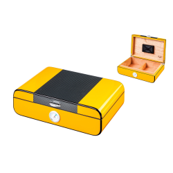 Angelo Υγραντήρας Πούρων Yellow/Carbon 920061